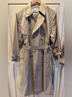 London Fog Beige Trench Coat - Wamsutta Exclusive